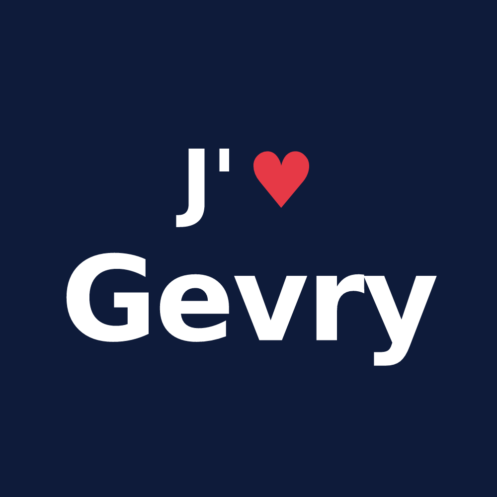 T-shirt personnalisé Gevry — design J'aime Gevry