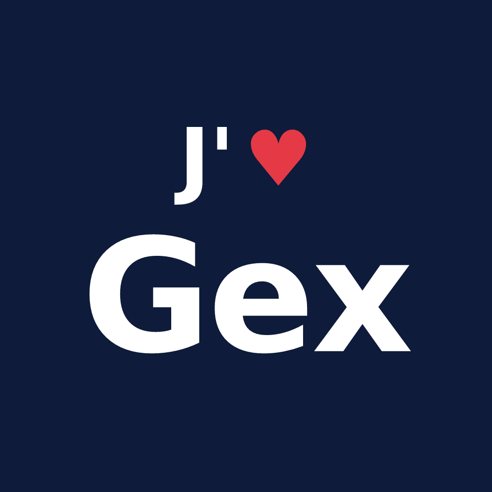 T-shirt personnalisé Gex — design J'aime Gex