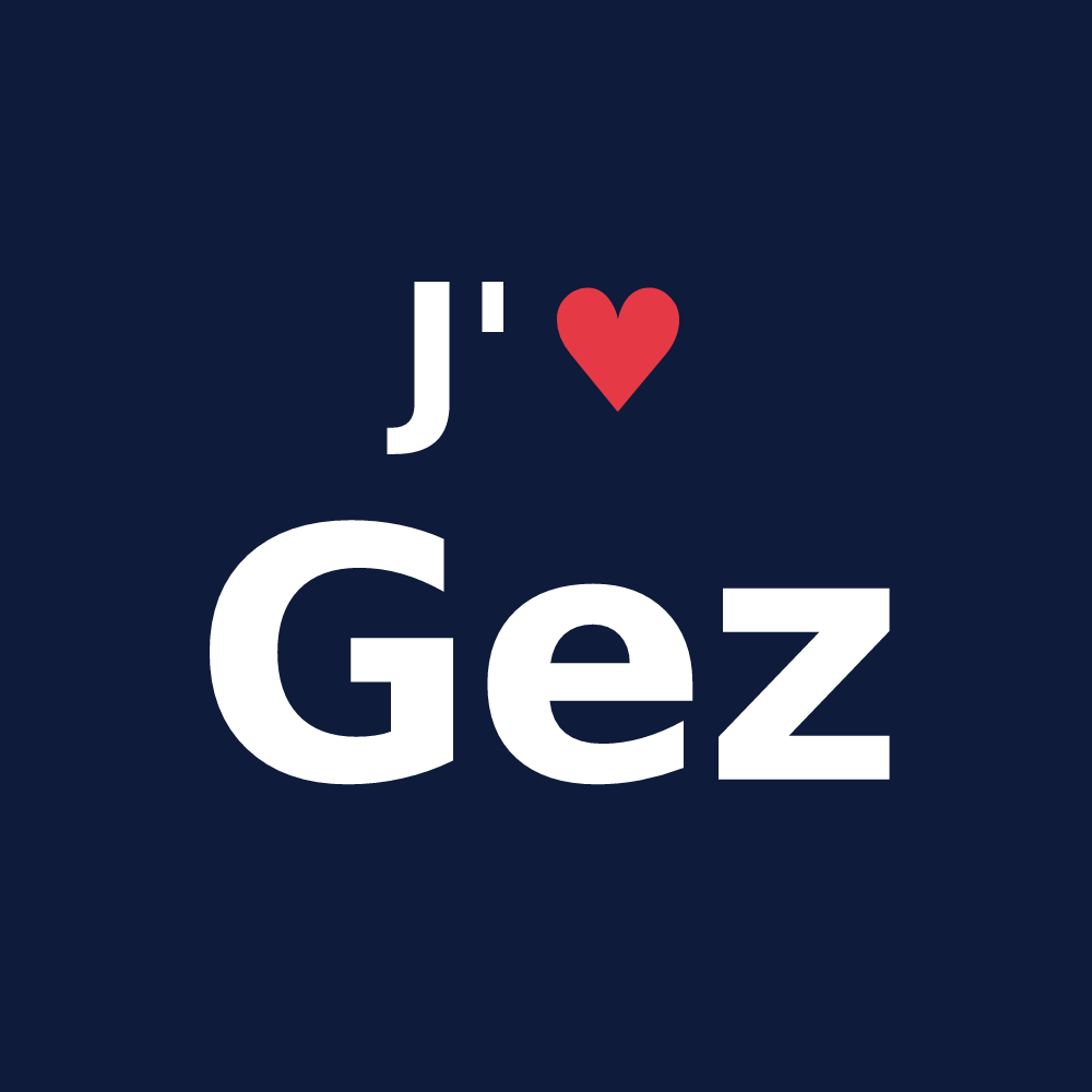 T-shirt personnalisé Gez — design J'aime Gez