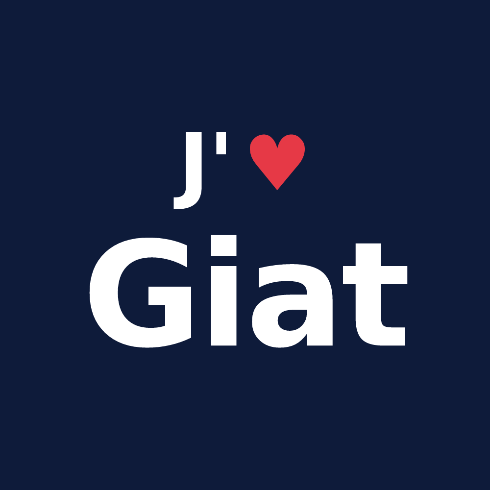 T-shirt personnalisé Giat — design J'aime Giat