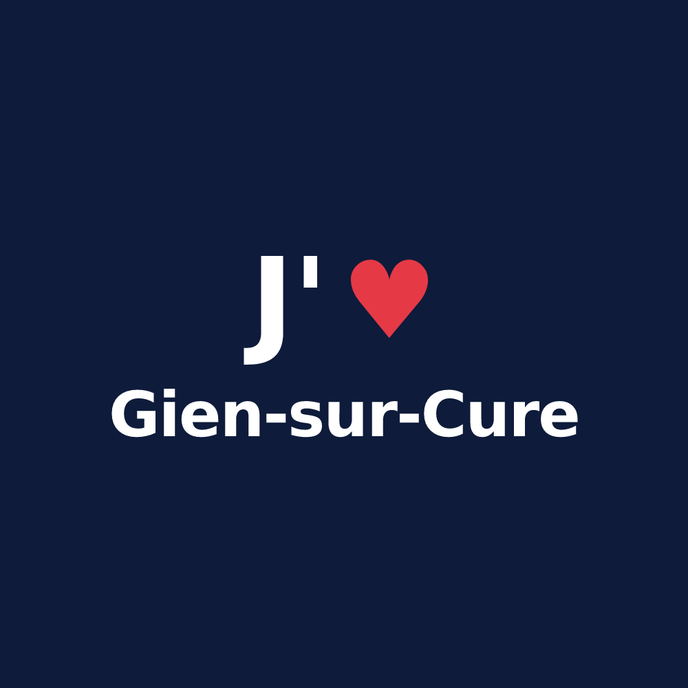 T-shirt personnalisé Gien-sur-Cure — design J'aime Gien-sur-Cure