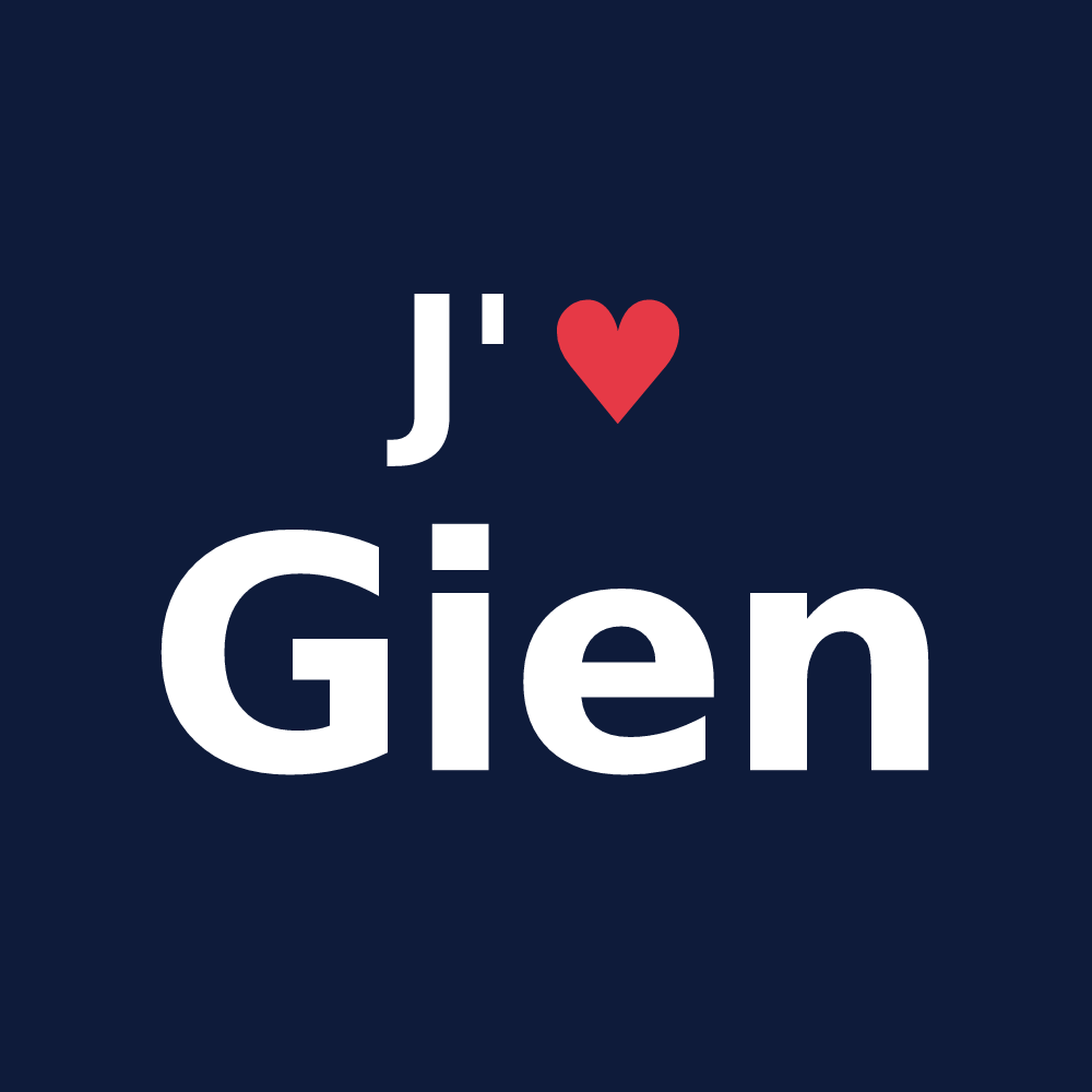 T-shirt personnalisé Gien — design J'aime Gien