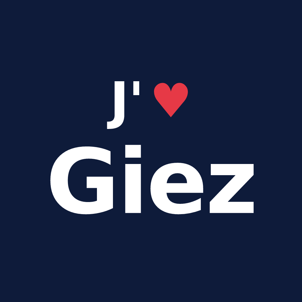 T-shirt personnalisé Giez — design J'aime Giez