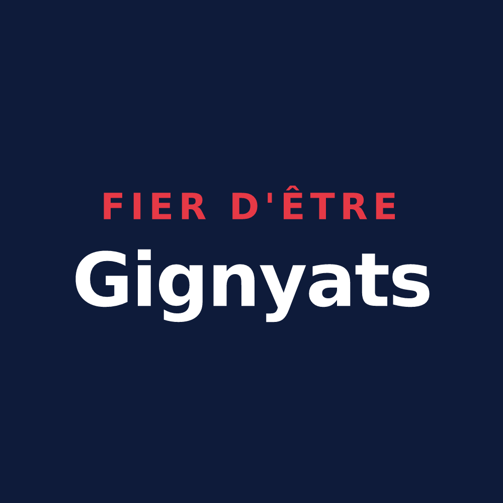 T-shirt « Fier d'être Gignyats » — design pour Gigny-Bussy