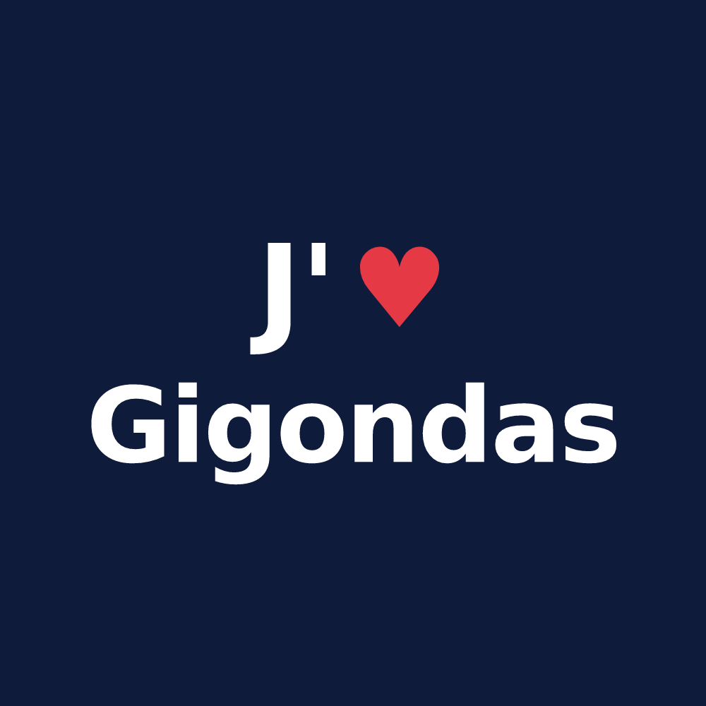 T-shirt personnalisé Gigondas — design J'aime Gigondas