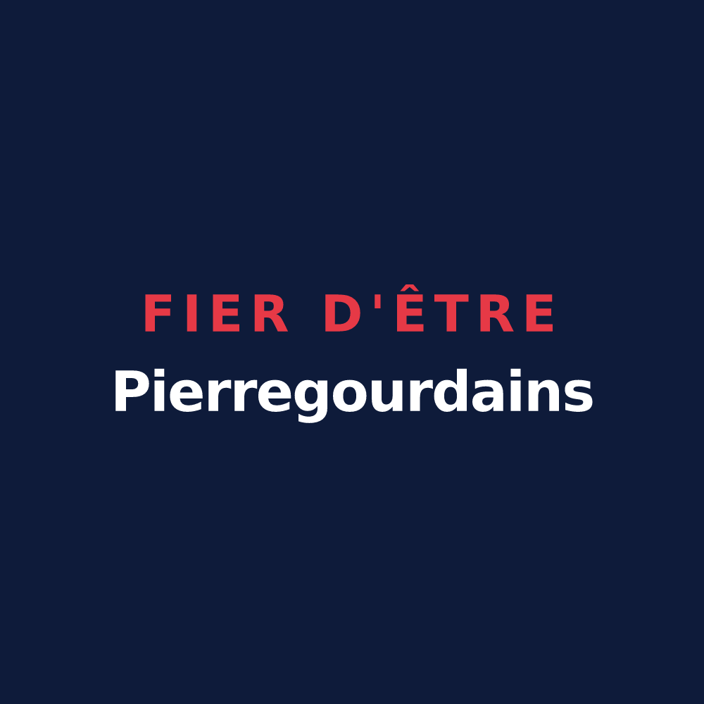 T-shirt « Fier d'être Pierregourdains » — design pour Gilhac-et-Bruzac