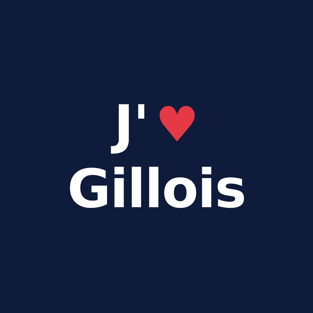 T-shirt personnalisé Gillois — design J'aime Gillois