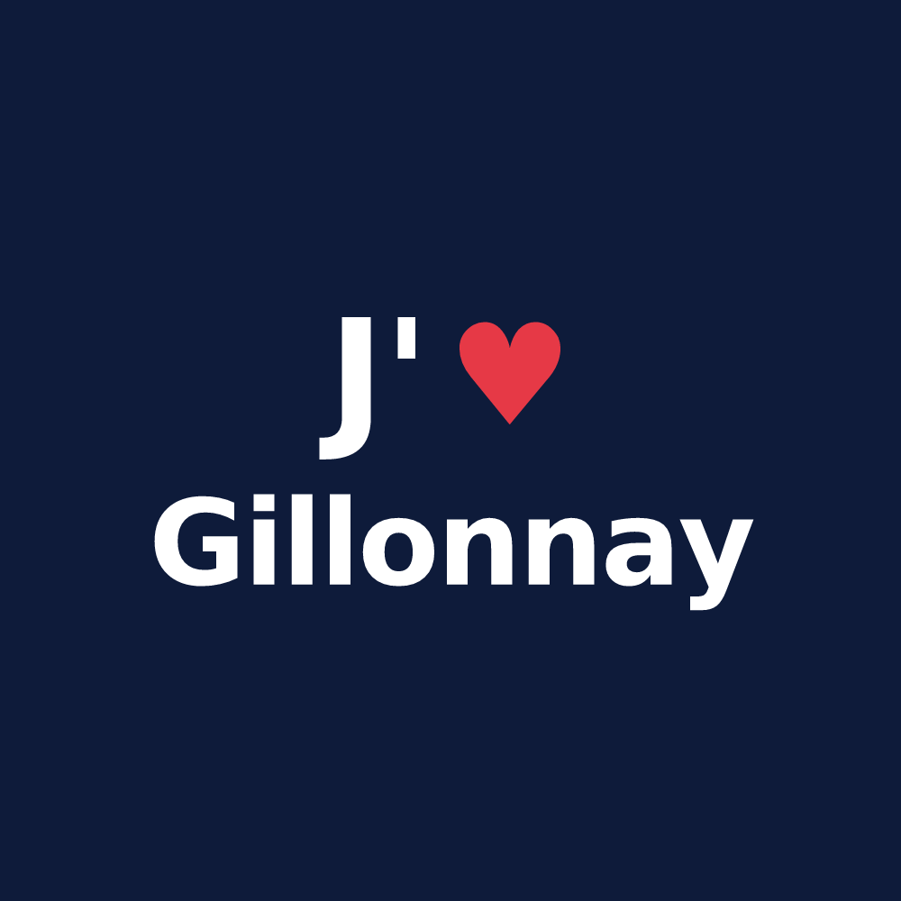 T-shirt personnalisé Gillonnay — design J'aime Gillonnay