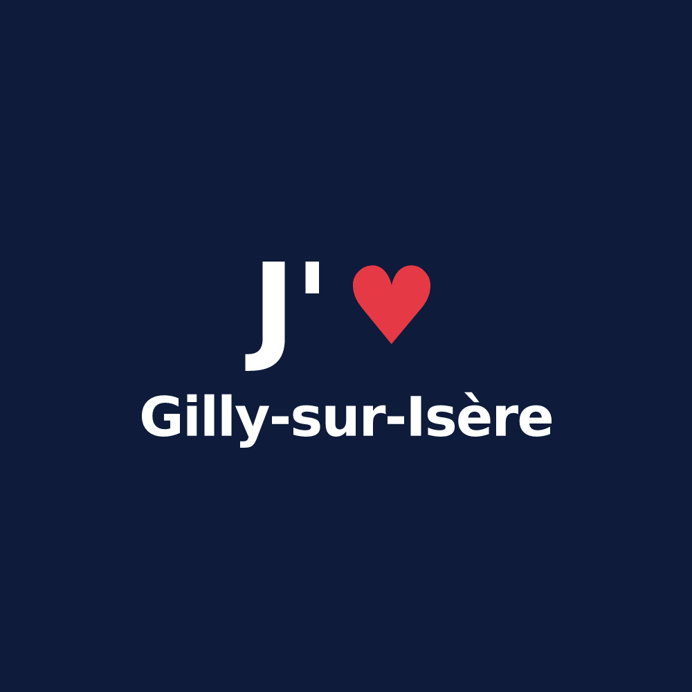 T-shirt personnalisé Gilly-sur-Isère — design J'aime Gilly-sur-Isère