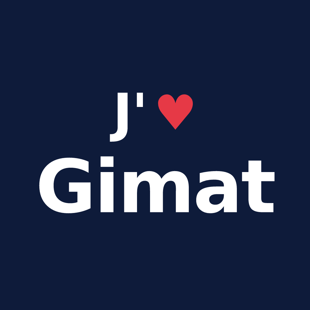 T-shirt personnalisé Gimat — design J'aime Gimat