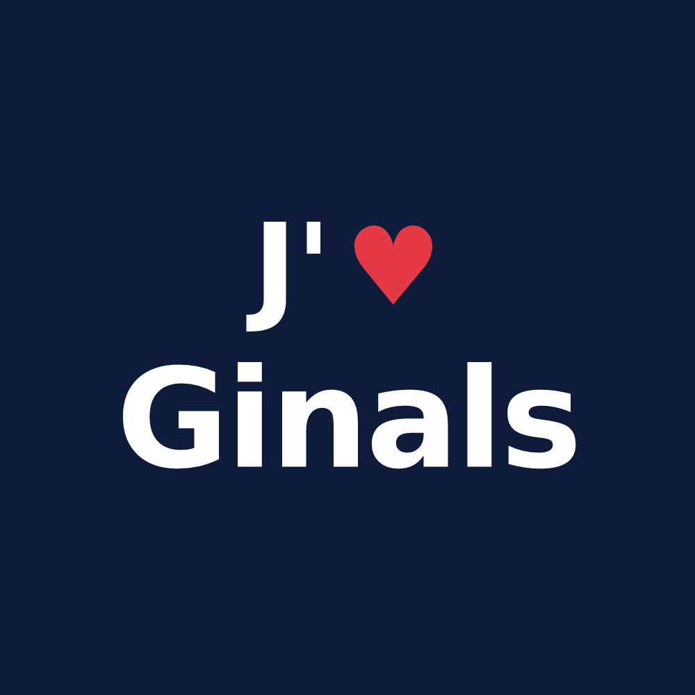 T-shirt personnalisé Ginals — design J'aime Ginals