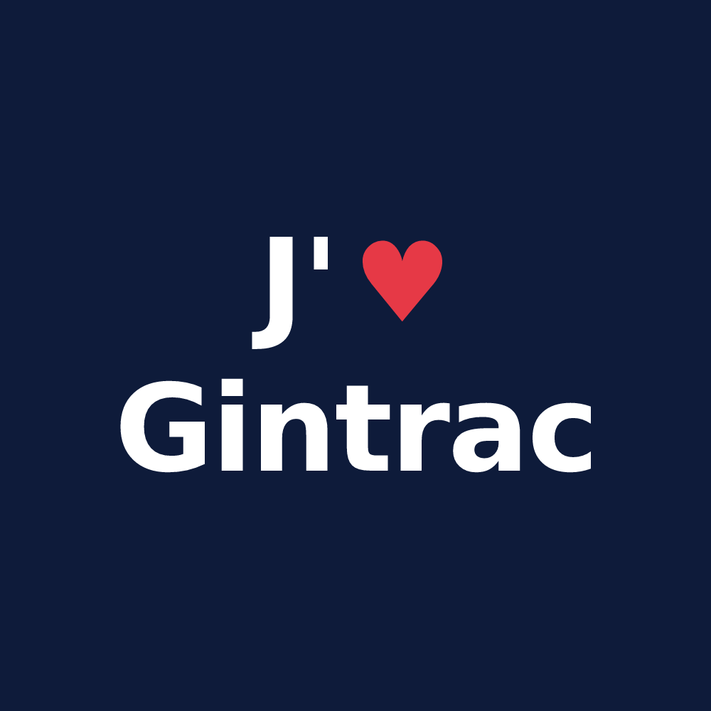 T-shirt personnalisé Gintrac — design J'aime Gintrac