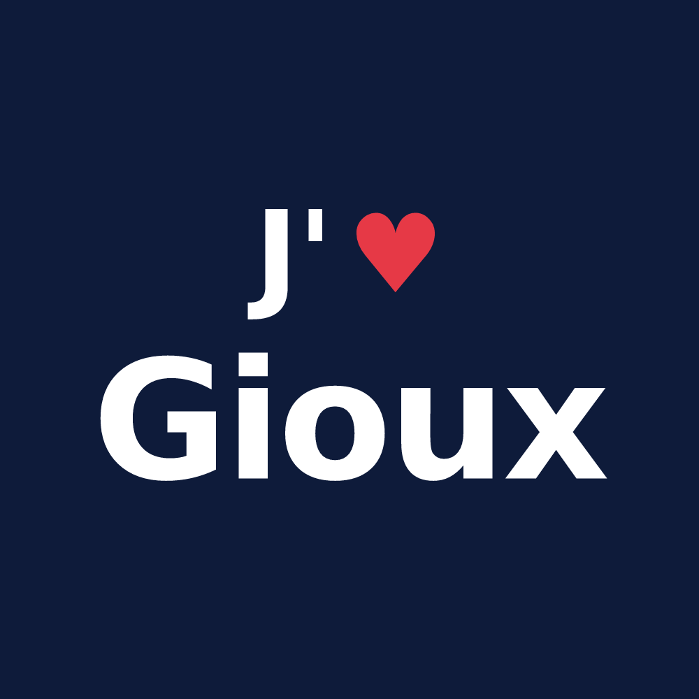 T-shirt personnalisé Gioux — design J'aime Gioux