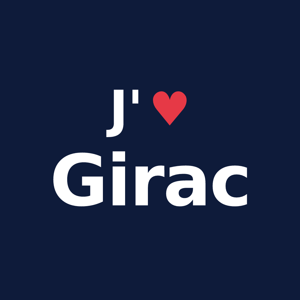 T-shirt personnalisé Girac — design J'aime Girac