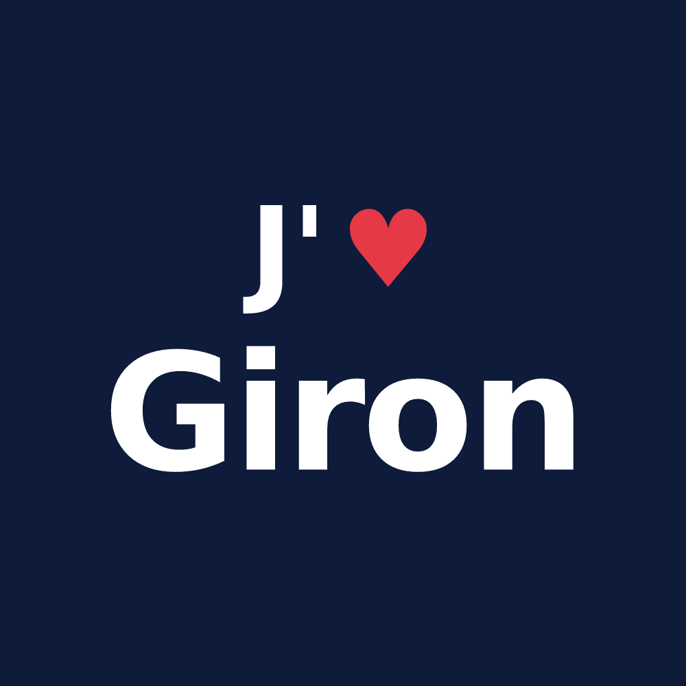 T-shirt personnalisé Giron — design J'aime Giron