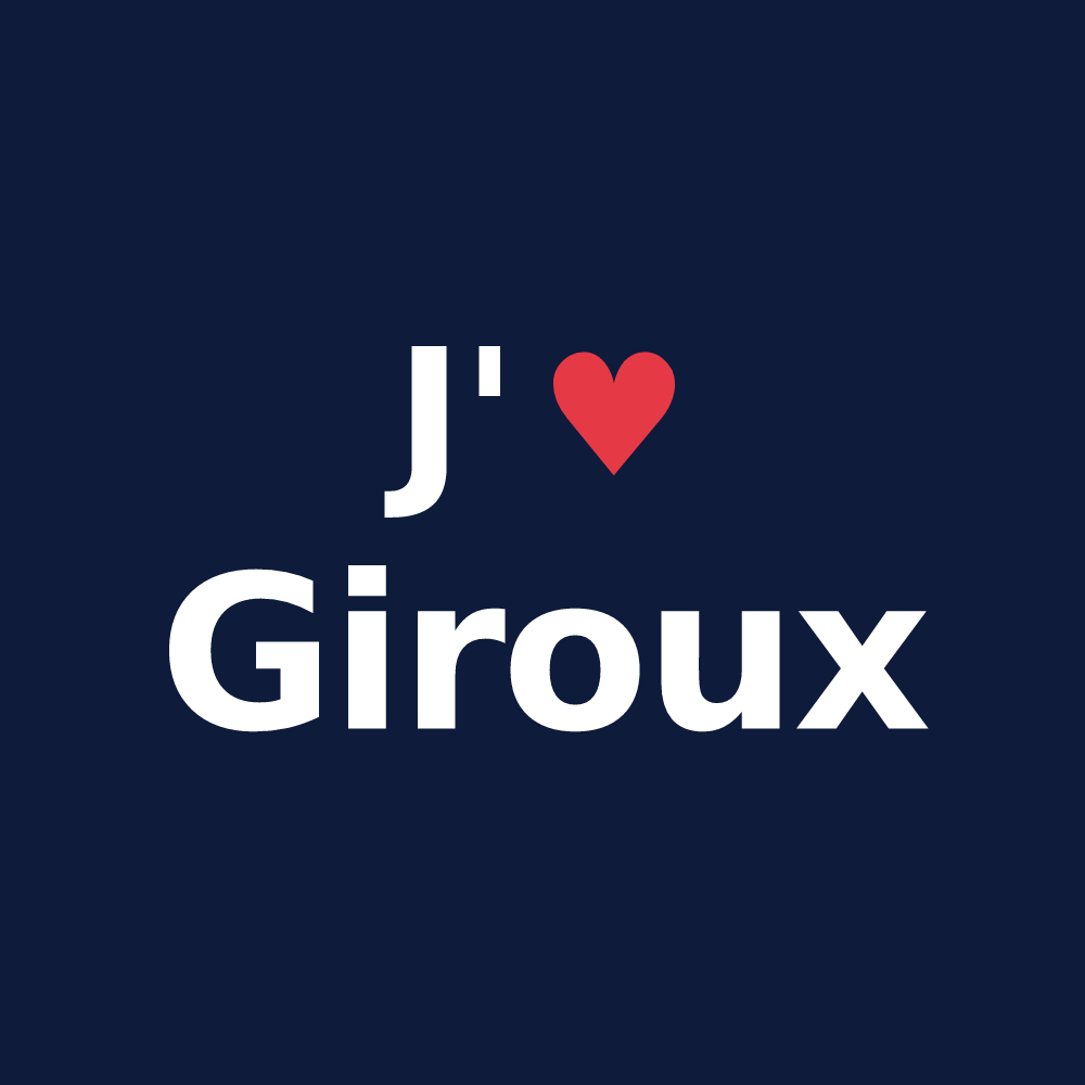 T-shirt personnalisé Giroux — design J'aime Giroux