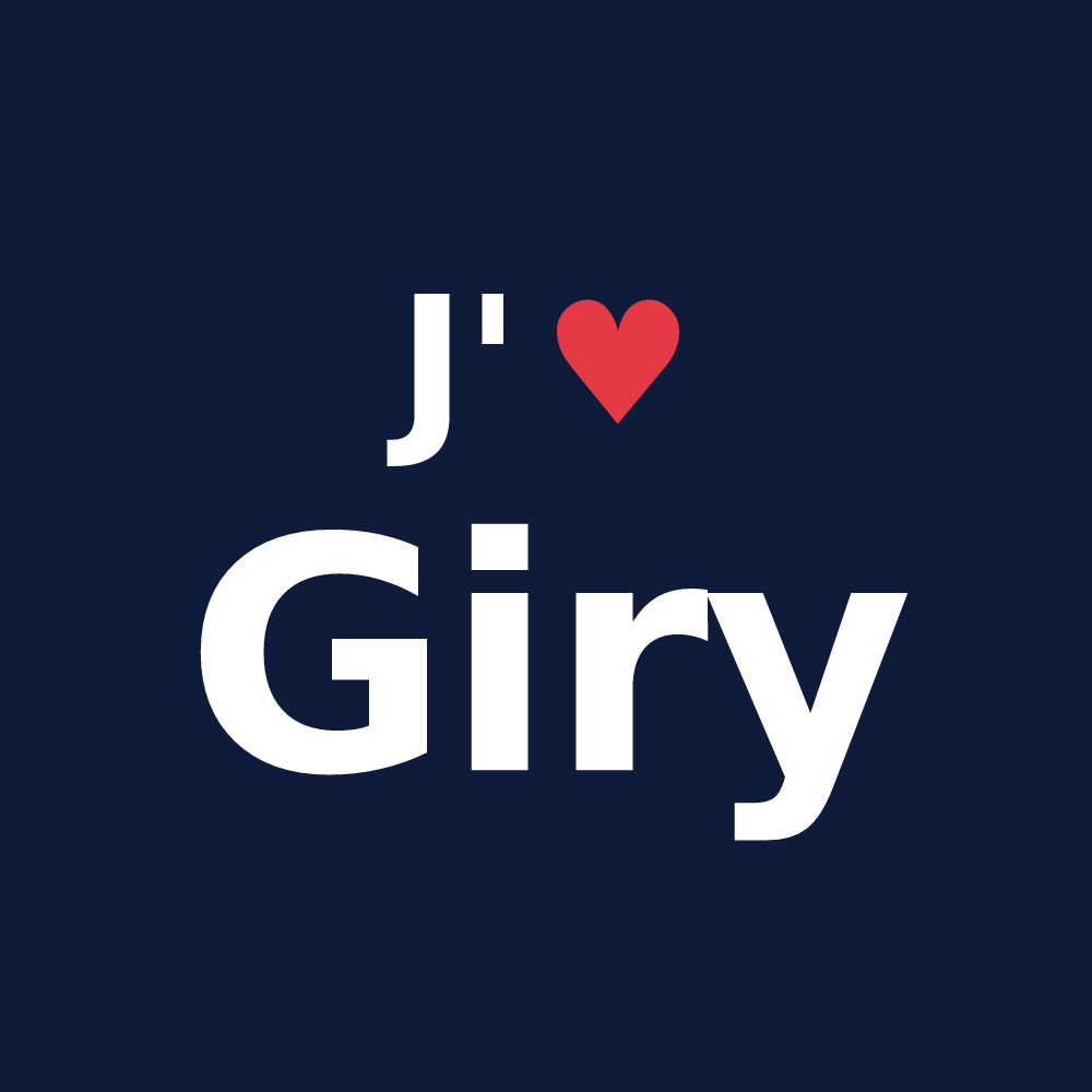 T-shirt personnalisé Giry — design J'aime Giry