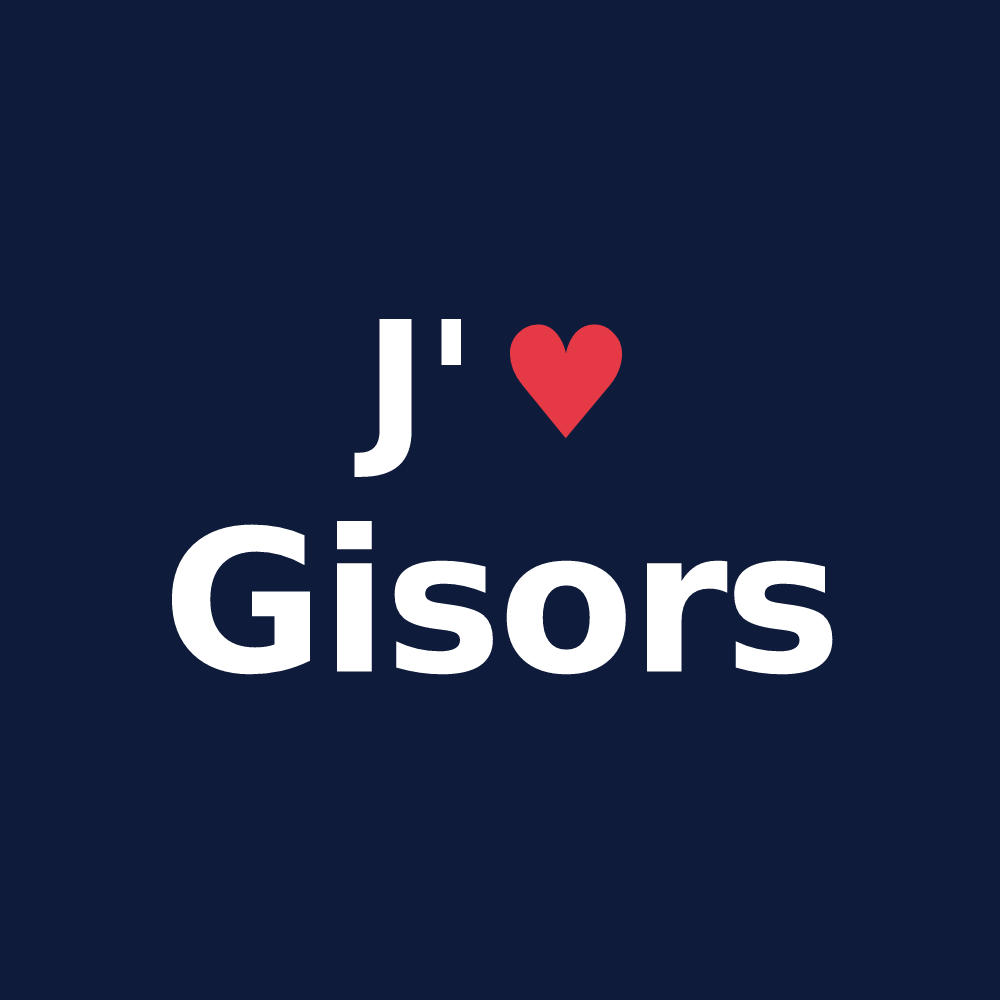 T-shirt personnalisé Gisors — design J'aime Gisors