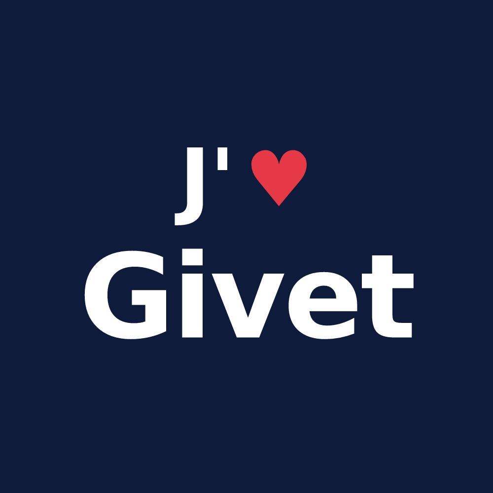 T-shirt personnalisé Givet — design J'aime Givet