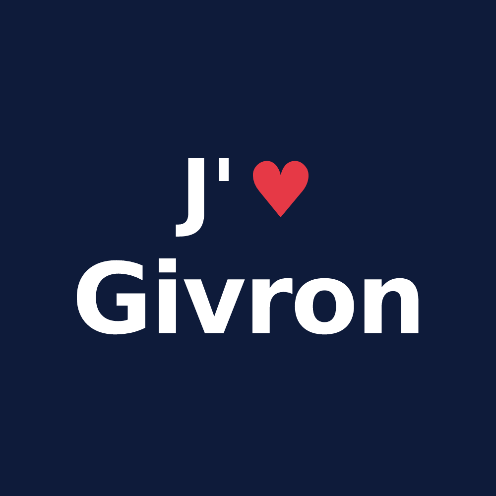 T-shirt personnalisé Givron — design J'aime Givron