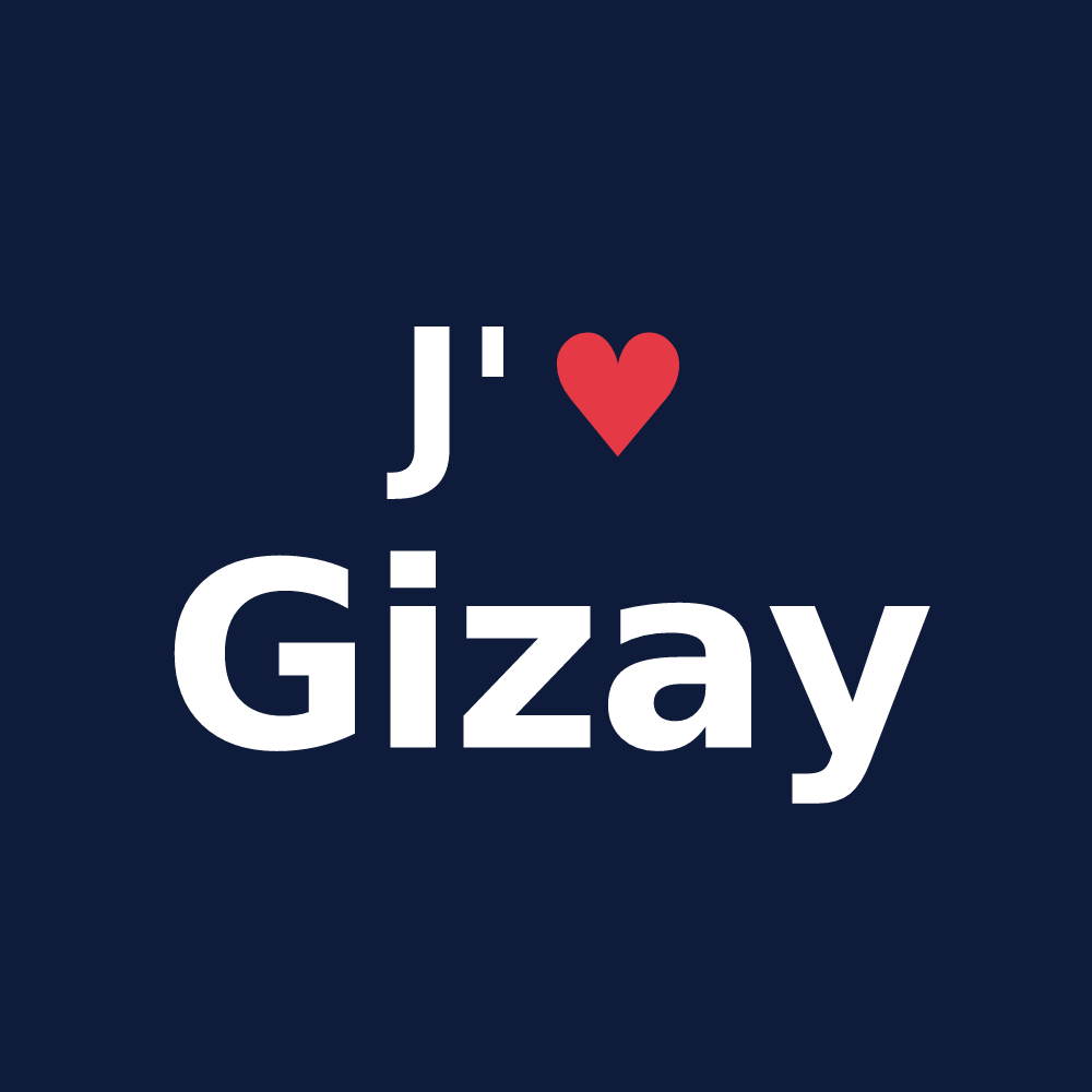 T-shirt personnalisé Gizay — design J'aime Gizay
