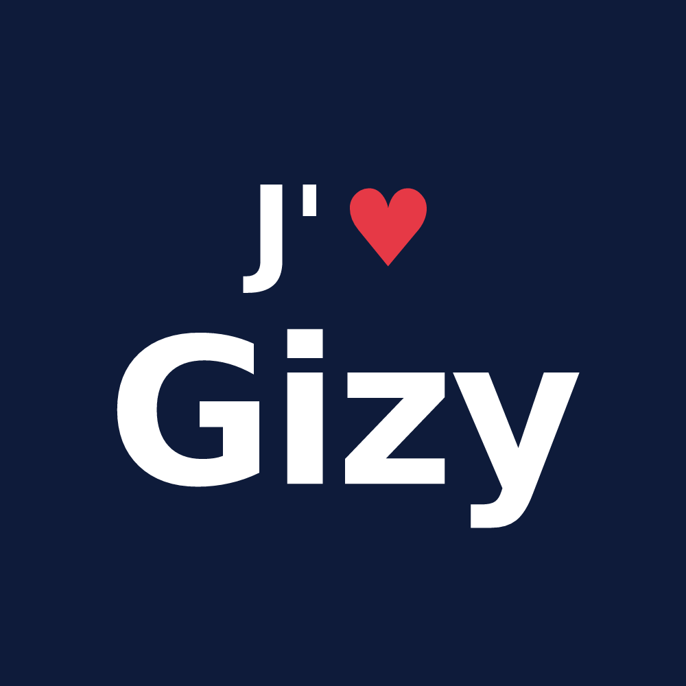 T-shirt personnalisé Gizy — design J'aime Gizy