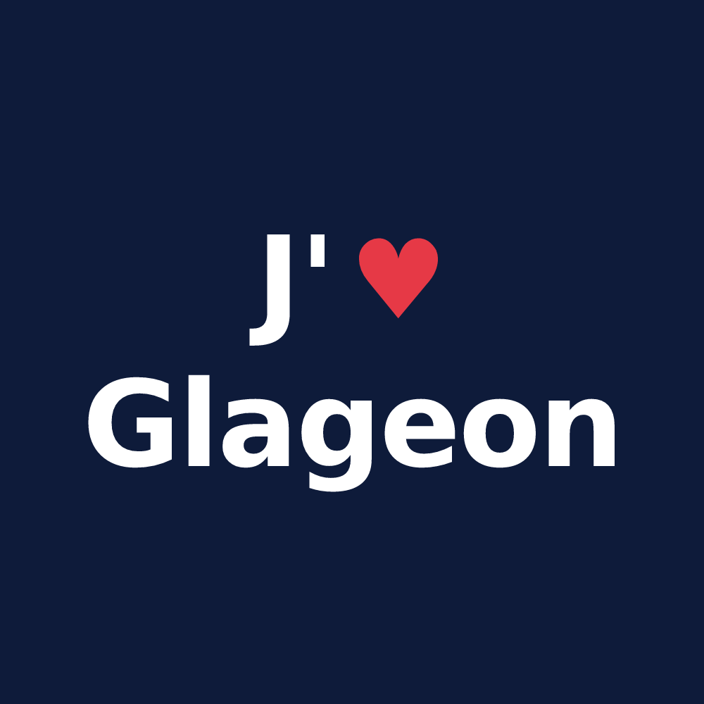 T-shirt personnalisé Glageon — design J'aime Glageon