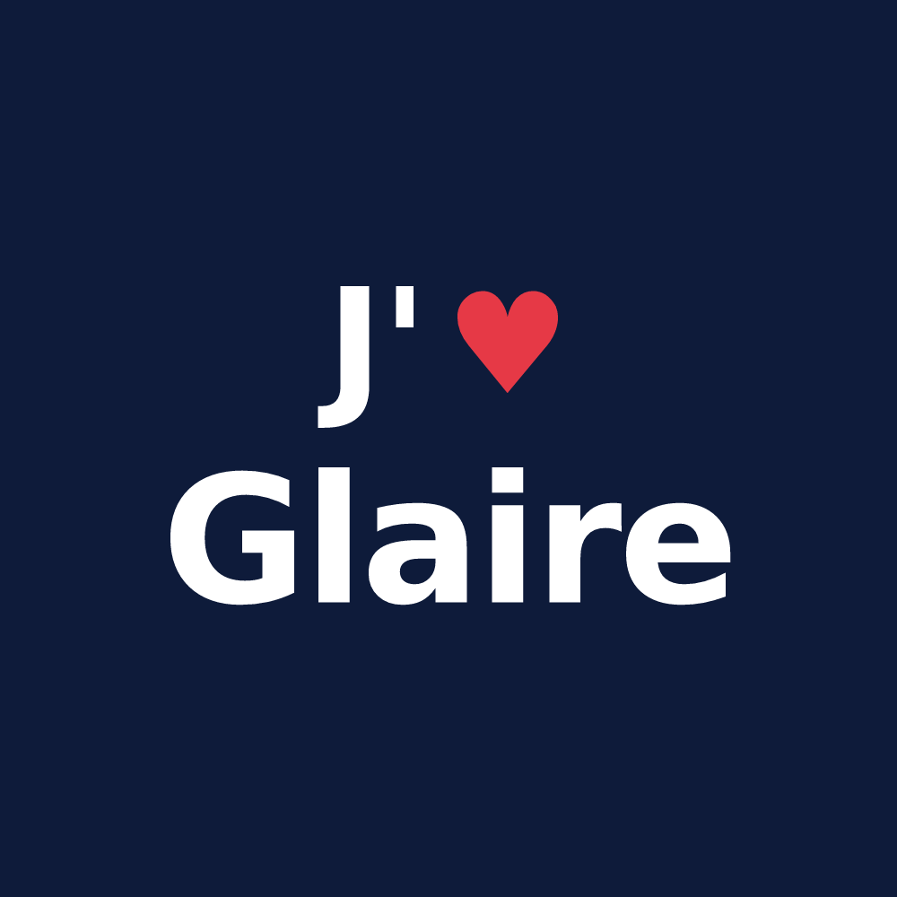 T-shirt personnalisé Glaire — design J'aime Glaire