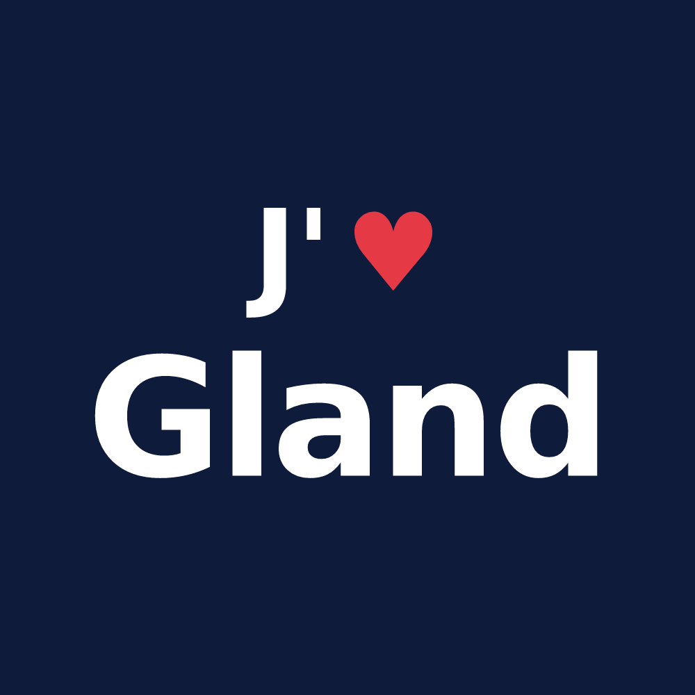 T-shirt personnalisé Gland — design J'aime Gland