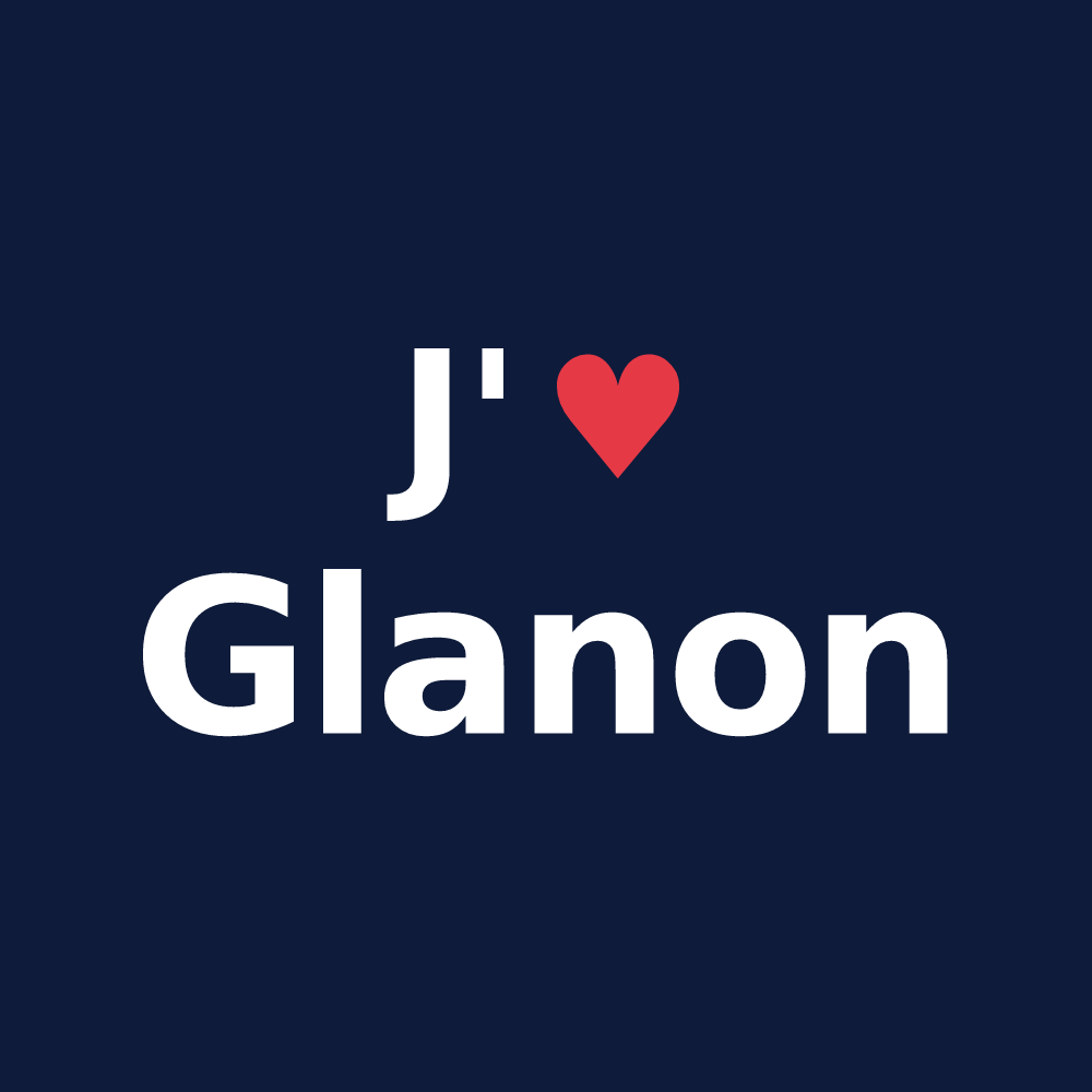 T-shirt personnalisé Glanon — design J'aime Glanon