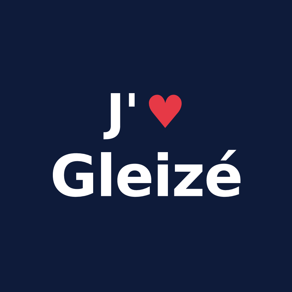 T-shirt personnalisé Gleizé — design « J'aime Gleizé » imprimé sur le t-shirt