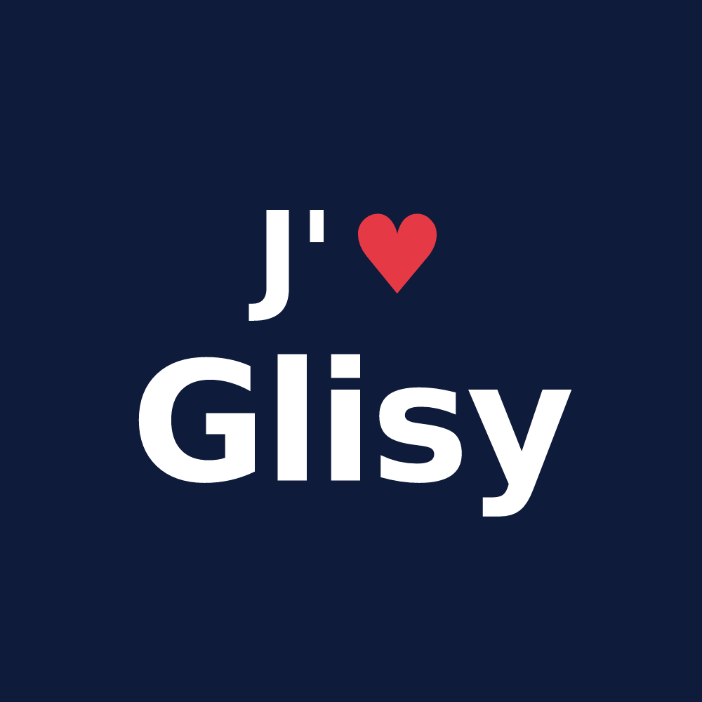 T-shirt personnalisé Glisy — design J'aime Glisy