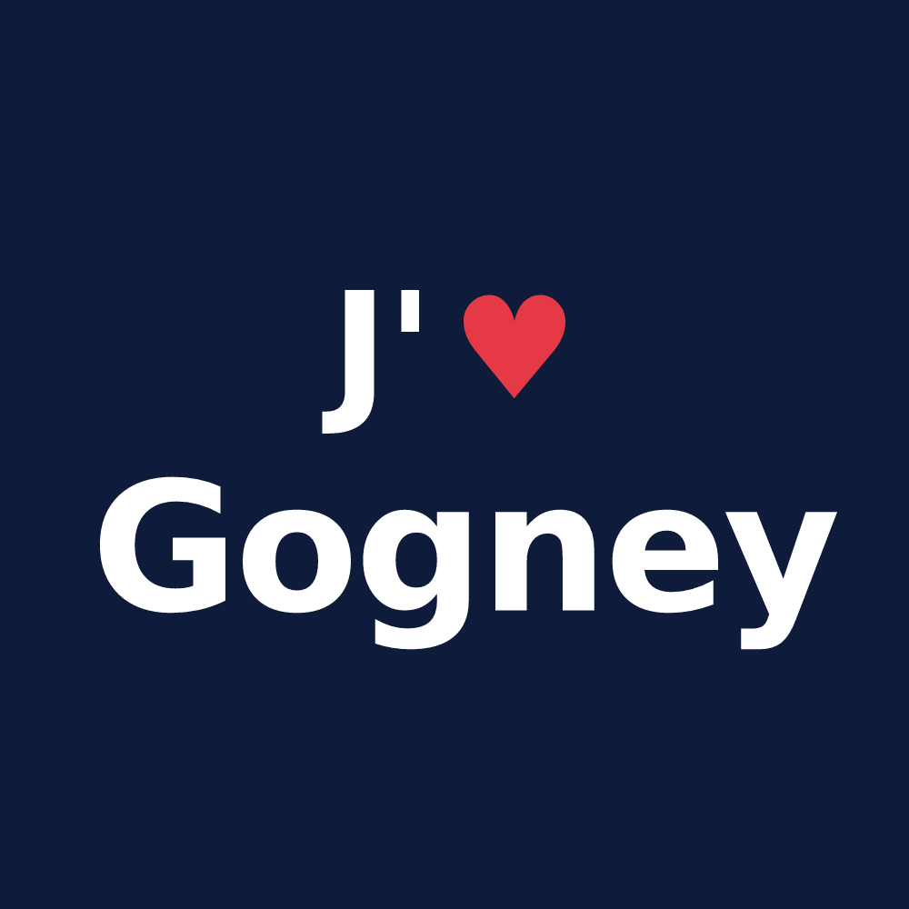 T-shirt personnalisé Gogney — design J'aime Gogney
