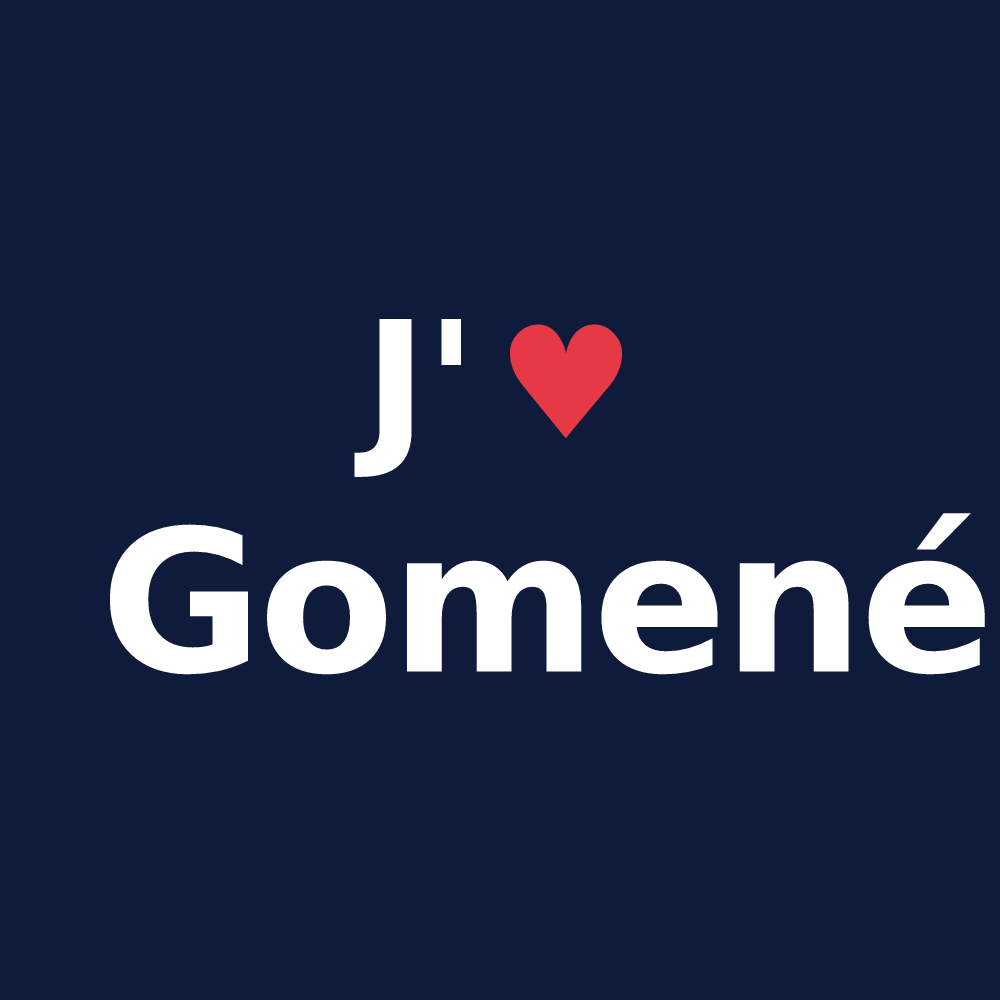 T-shirt personnalisé Gomené — design J'aime Gomené