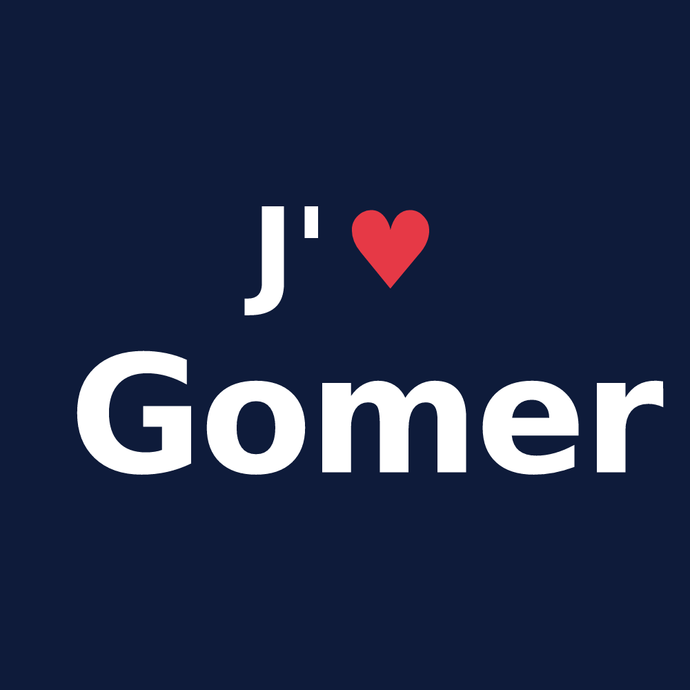 T-shirt personnalisé Gomer — design J'aime Gomer