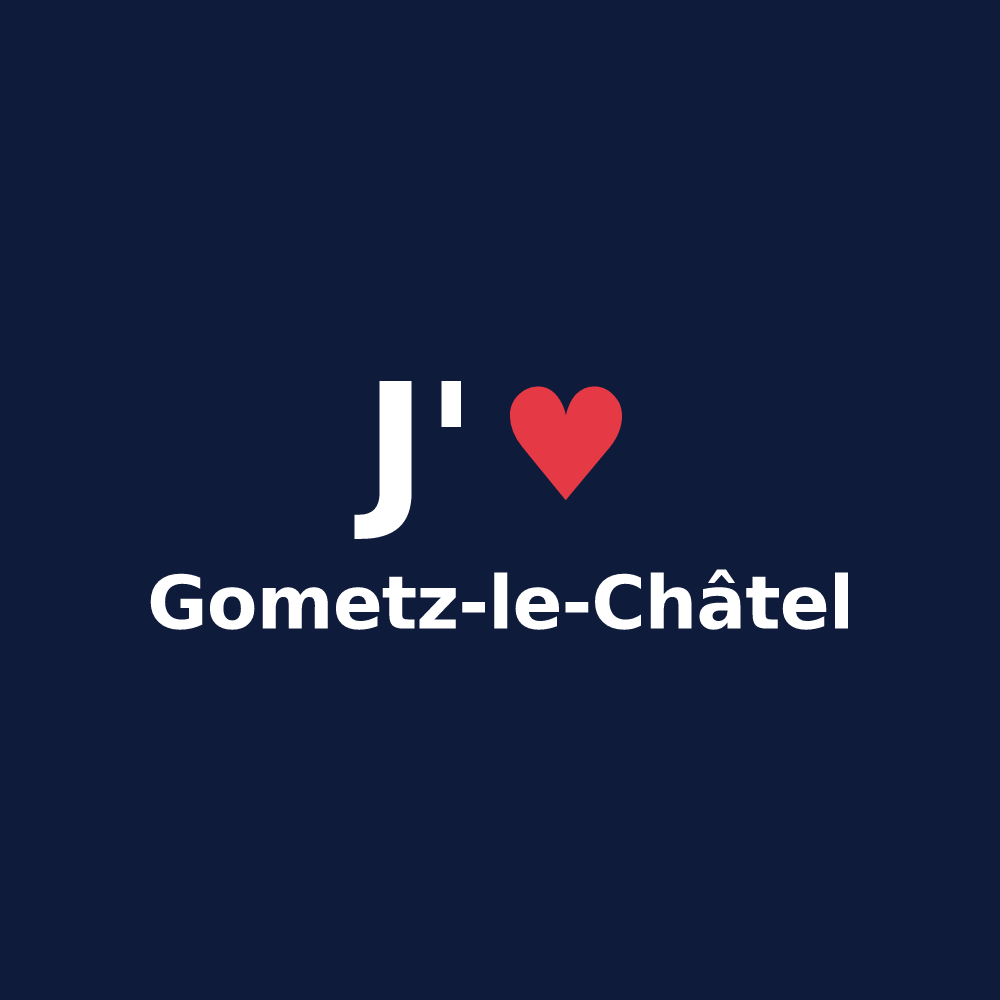 T-shirt personnalisé Gometz-le-Châtel — design J'aime Gometz-le-Châtel