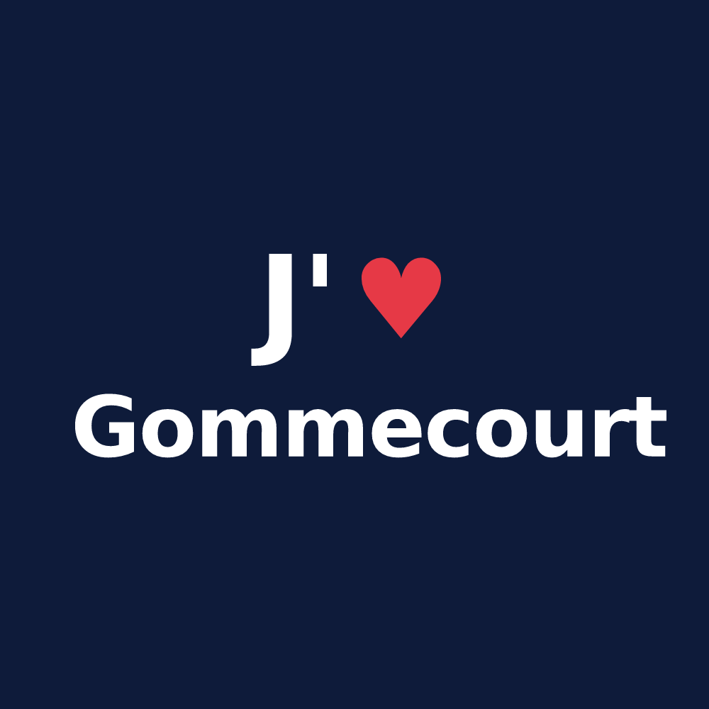 T-shirt personnalisé Gommecourt — design J'aime Gommecourt