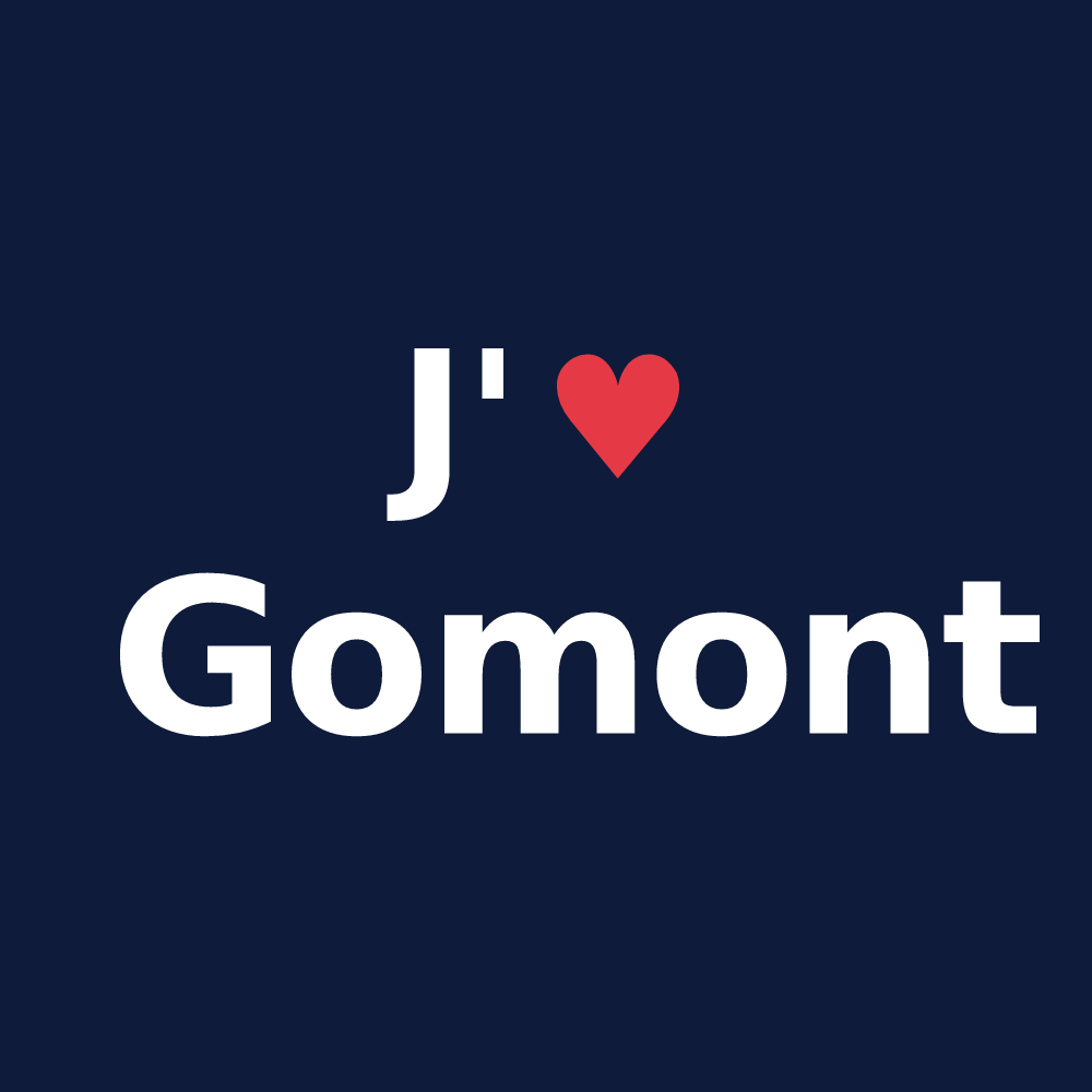 T-shirt personnalisé Gomont — design J'aime Gomont