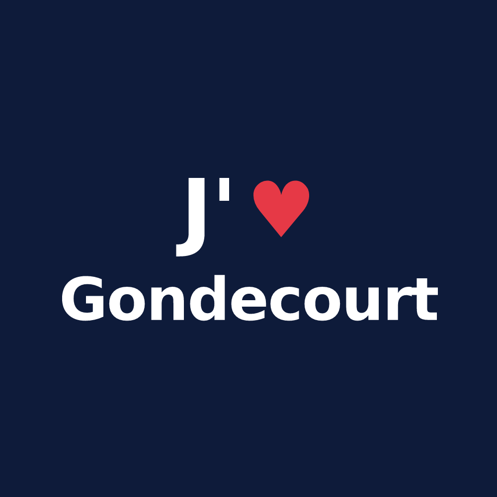 T-shirt personnalisé Gondecourt — design J'aime Gondecourt