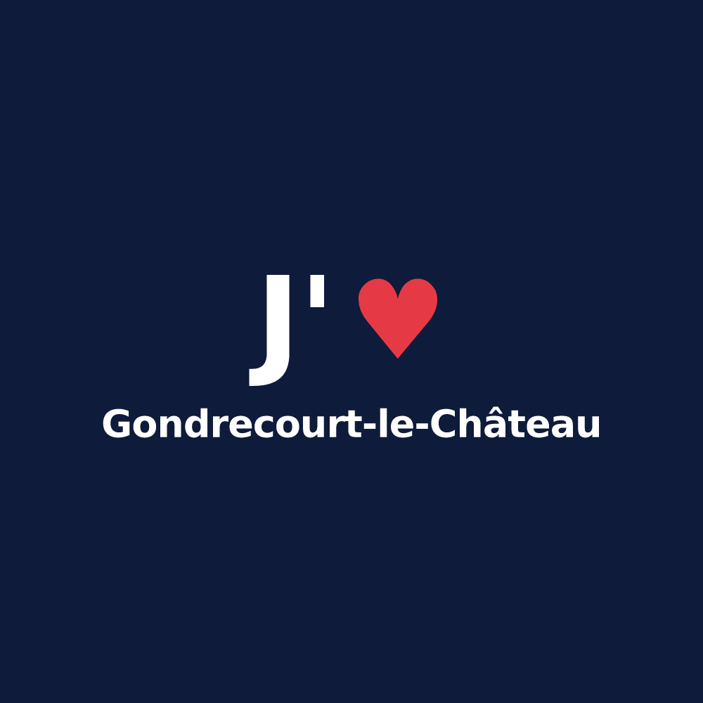 T-shirt personnalisé Gondrecourt-le-Château — design J'aime Gondrecourt-le-Château