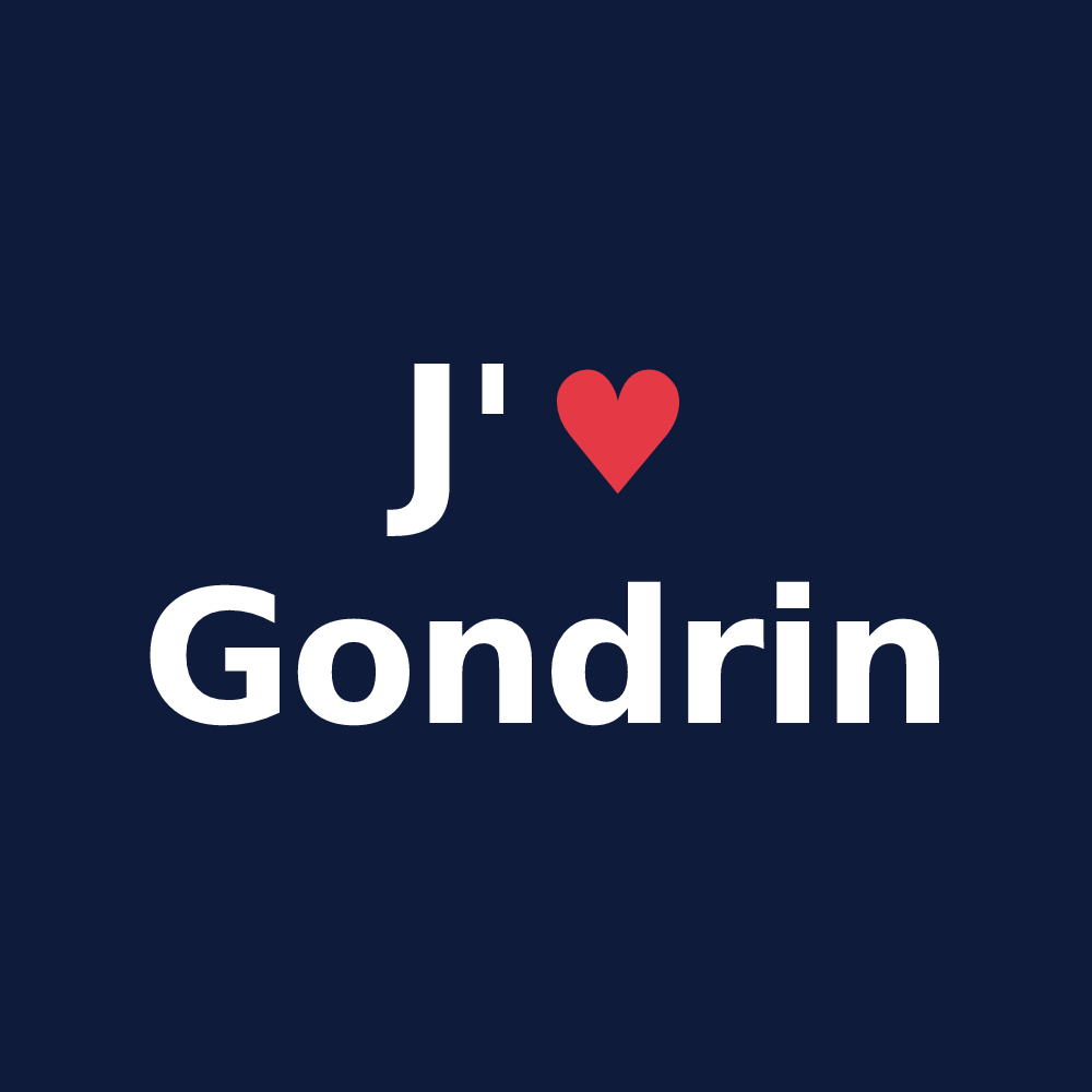 T-shirt personnalisé Gondrin — design J'aime Gondrin