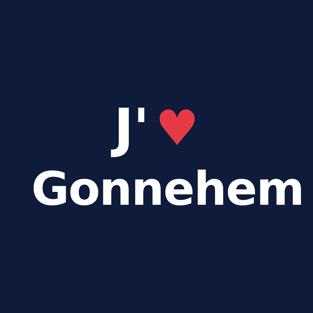 T-shirt personnalisé Gonnehem — design J'aime Gonnehem