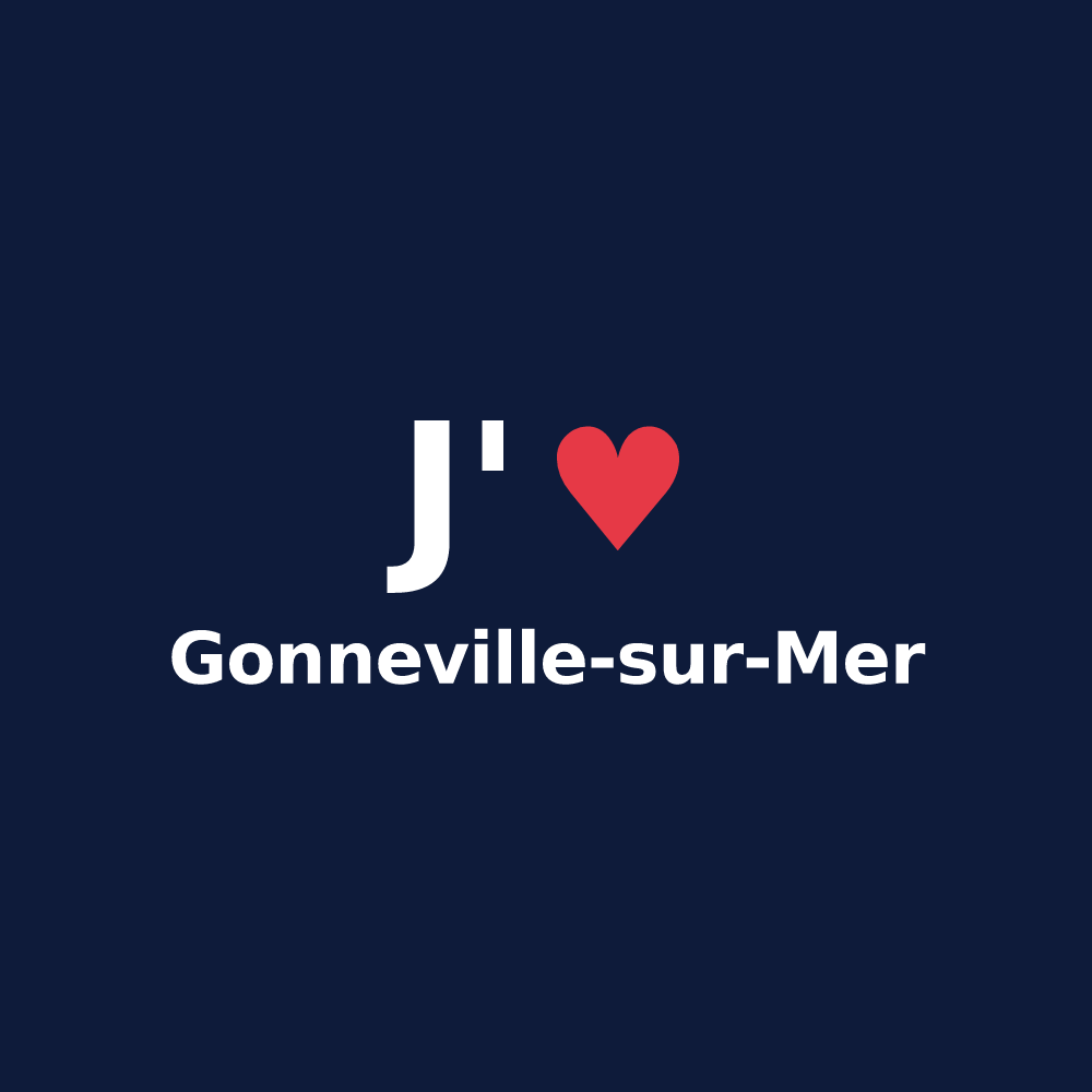 T-shirt personnalisé Gonneville-sur-Mer — design « J'aime Gonneville-sur-Mer » imprimé sur le t-shirt