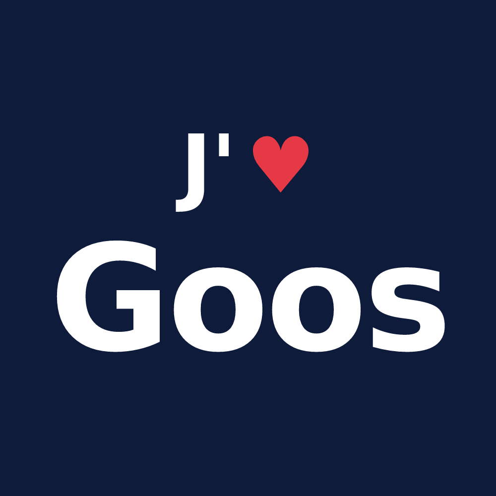 T-shirt personnalisé Goos — design J'aime Goos