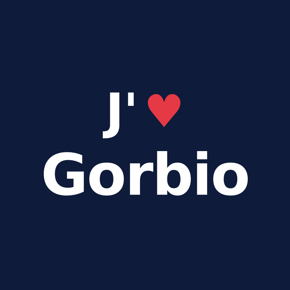 T-shirt personnalisé Gorbio — design J'aime Gorbio