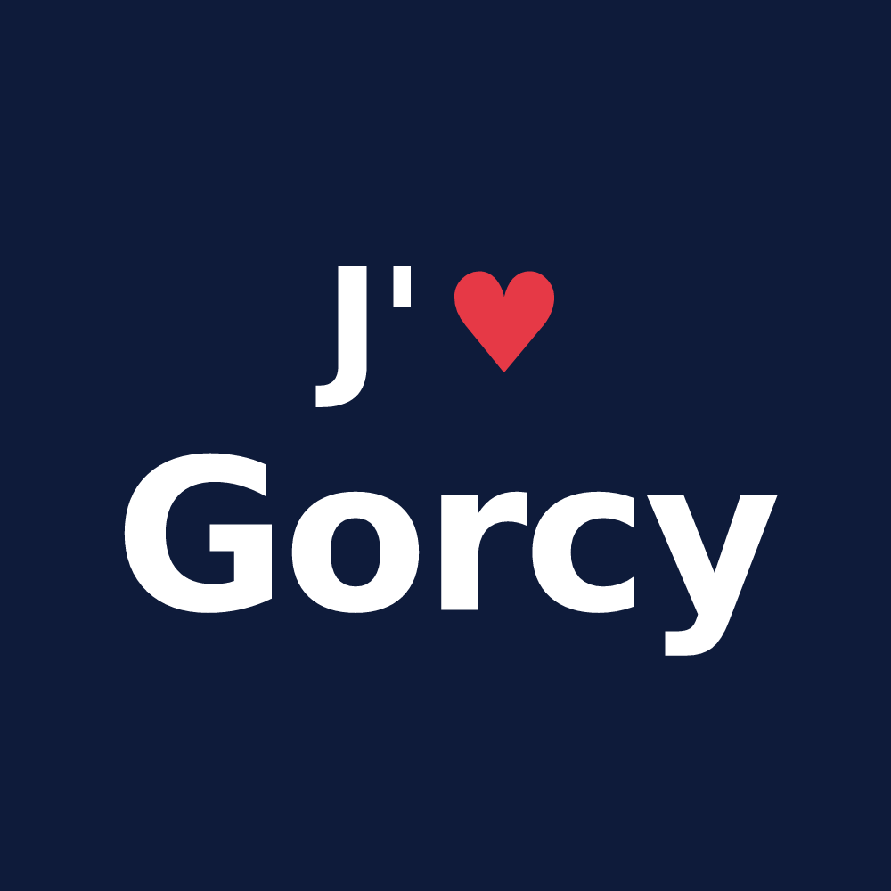T-shirt personnalisé Gorcy — design J'aime Gorcy