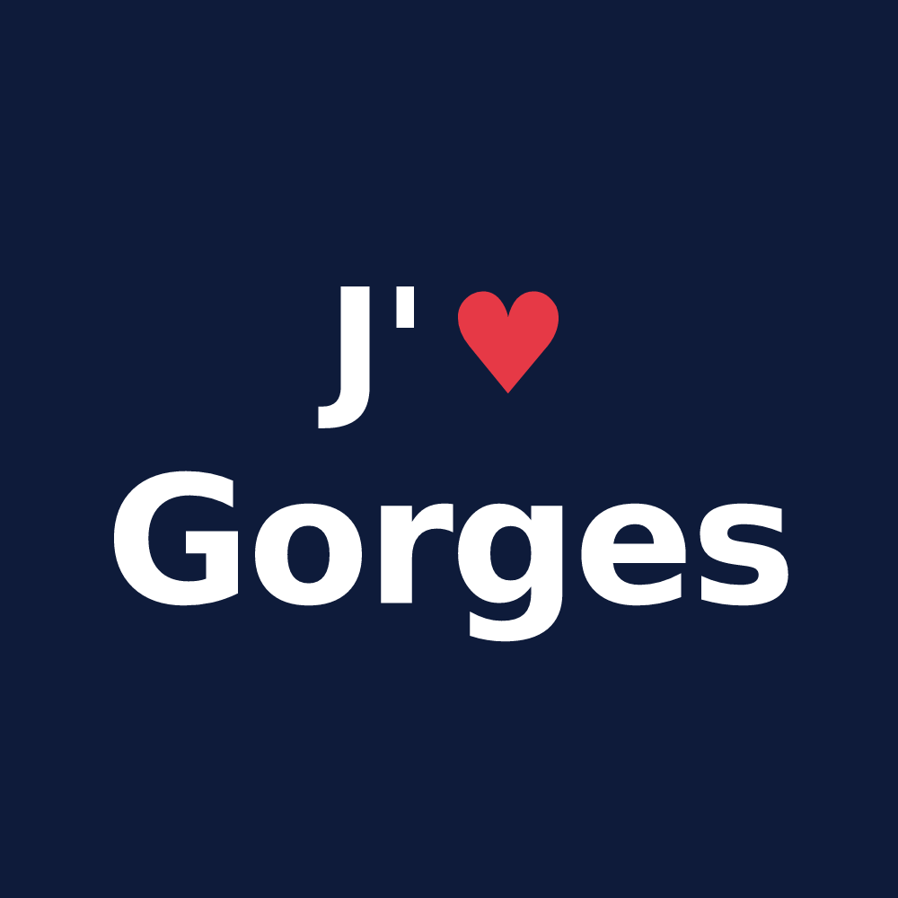 T-shirt personnalisé Gorges — design J'aime Gorges