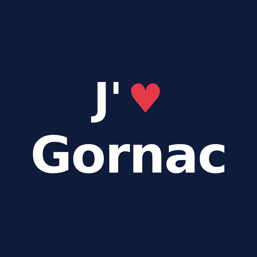 T-shirt personnalisé Gornac — design J'aime Gornac