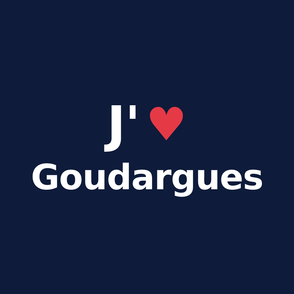 T-shirt personnalisé Goudargues — design J'aime Goudargues