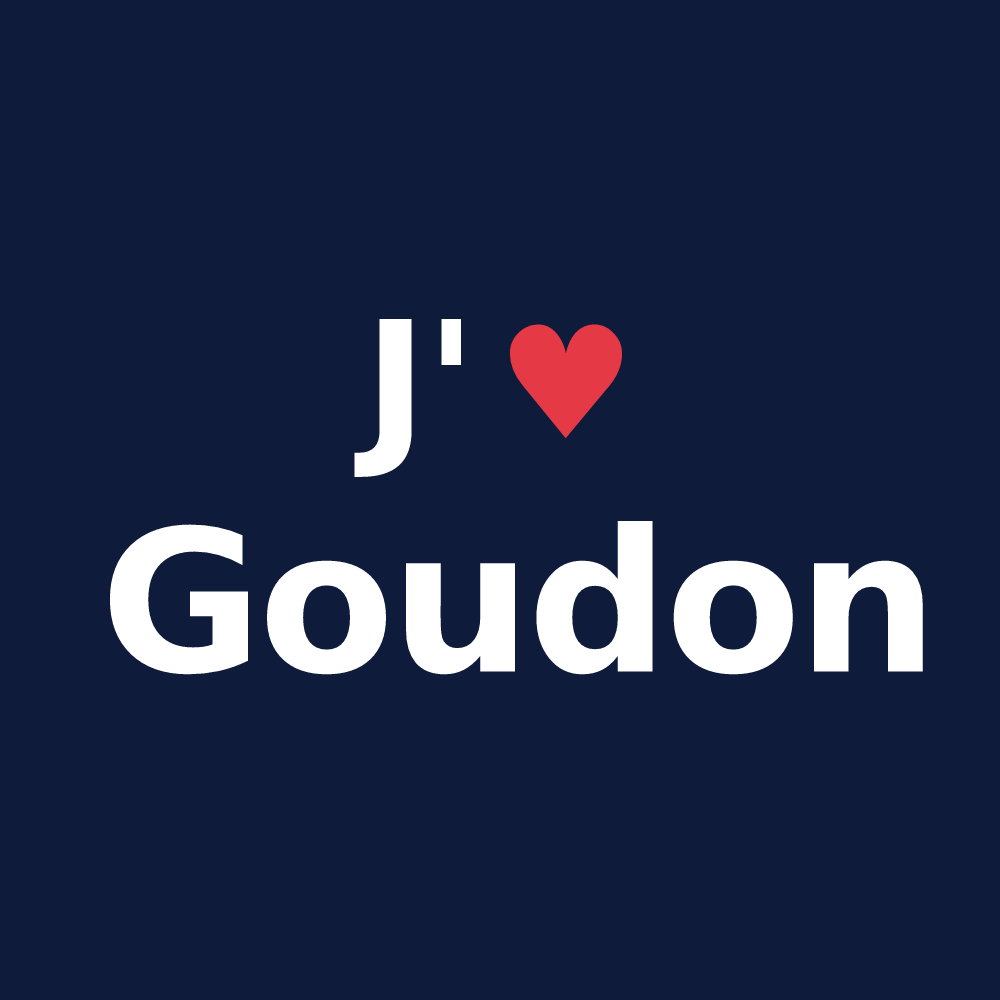 T-shirt personnalisé Goudon — design J'aime Goudon